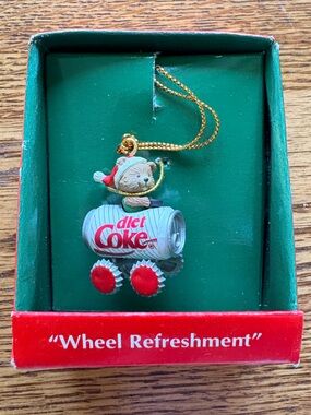 VTG 1994 Diet Coke ENESCO Wheel Refreshment Ornament with original Box- 551430